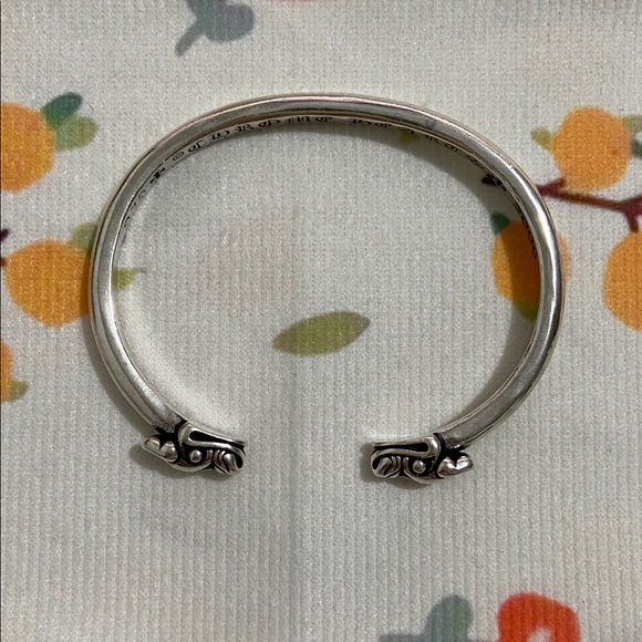 Chrome Hearts Double-Headed Dog Sterling Silver Bangle - Picture 3 of 9